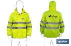 High visibility waterproof jacket | Available sizes from S to XXXL | Yellow - Cofan